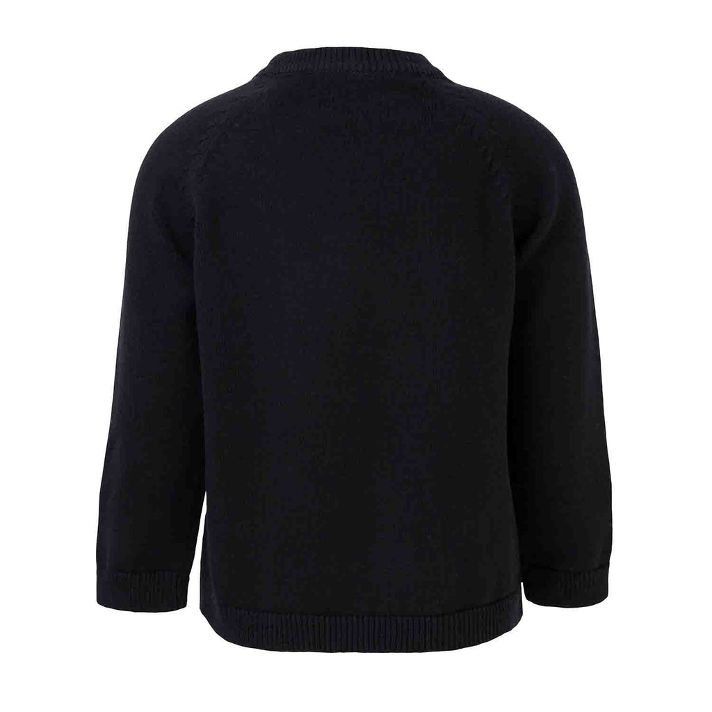 PRELOVED Organic Cotton Knitted Baby Sweater in Black, 6 mths-1